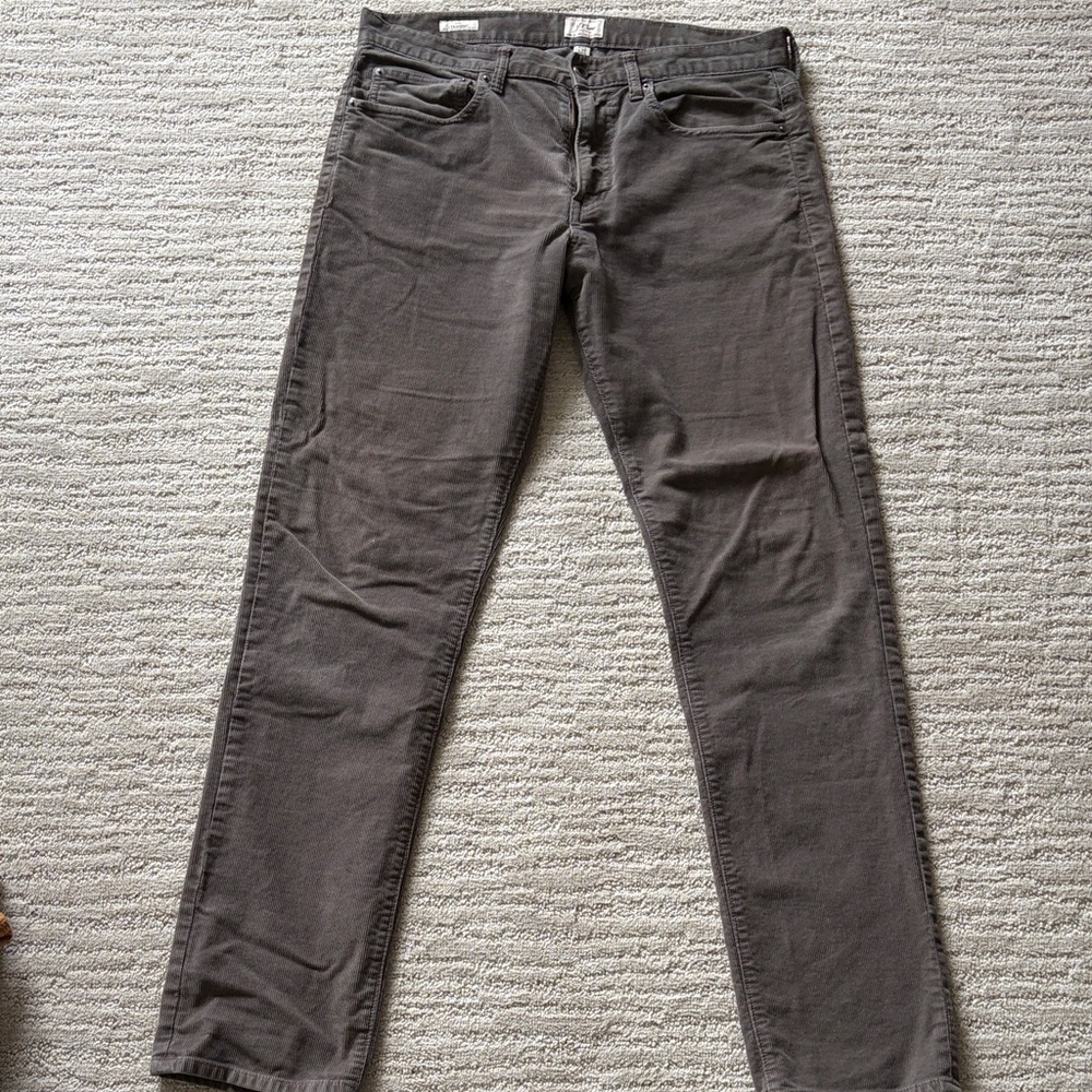 J. Crew Men's Slim Straight Jeans in Charcoal